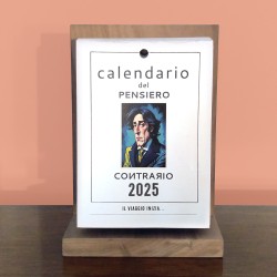 calendario con supporto in legno di noce satiné